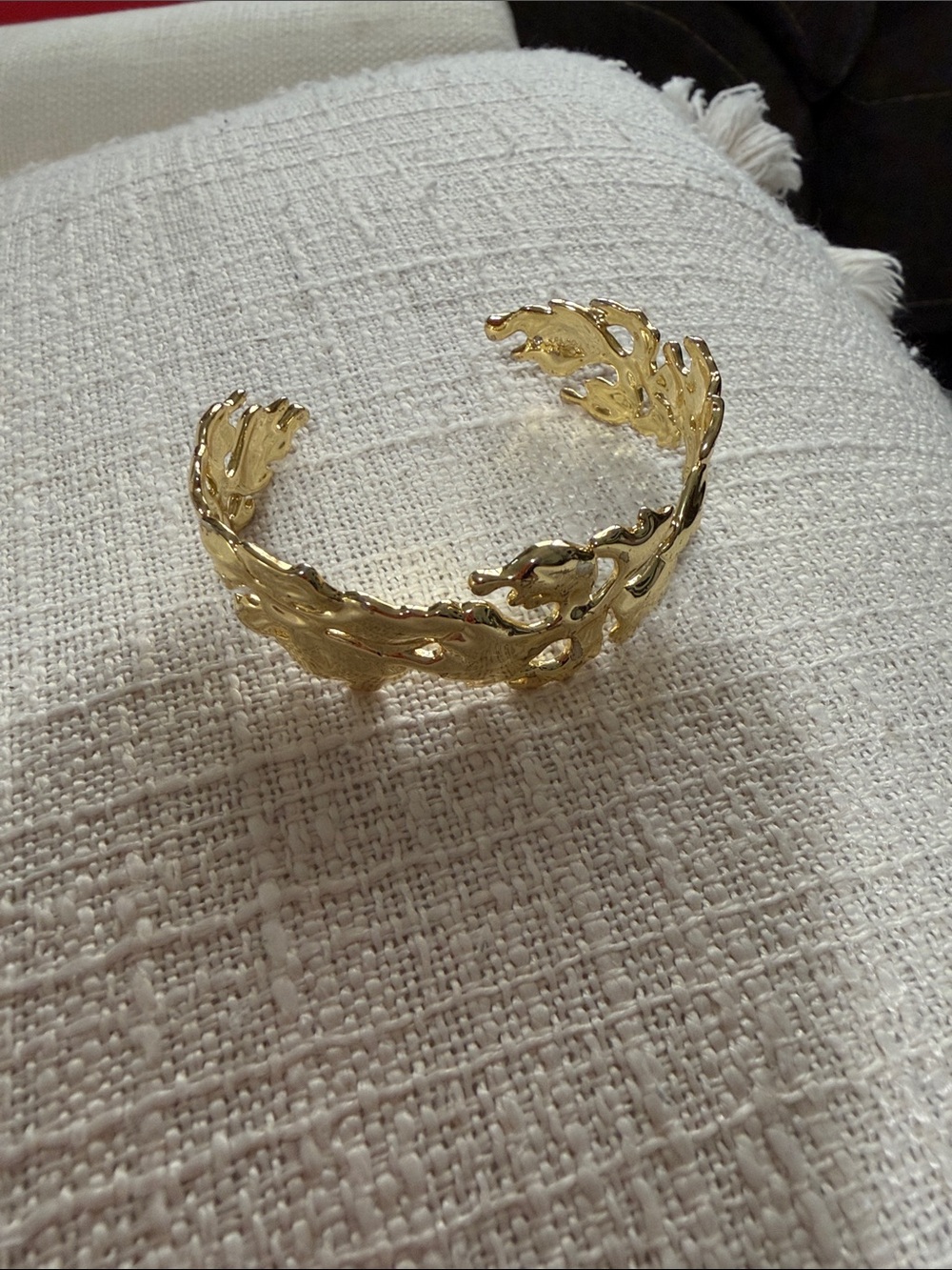 Kendra Scott Gold Leaf Open Cuff Bracelet